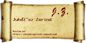 Juhász Zerind névjegykártya